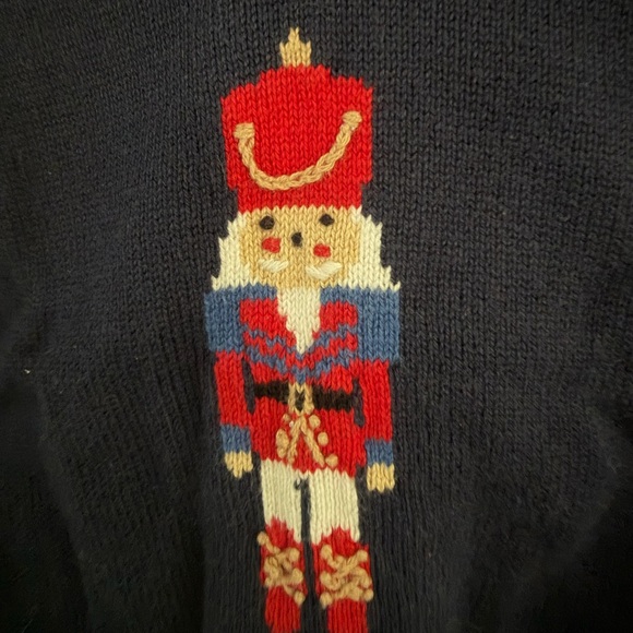 Janie and Jack Dark Blue Knit Vest Featuring Nutcracker - Picture 4 of 4
